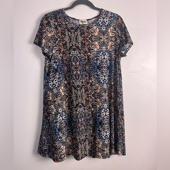 Show me your Mumu printed tshirt dress size medium short sleeve mini - Picture 1 of 4